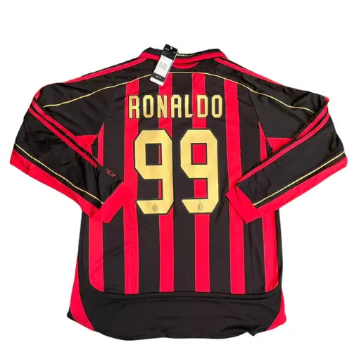 Camisa Manga Longa Retrô Milan I 2006/2007 - Ronaldo 99